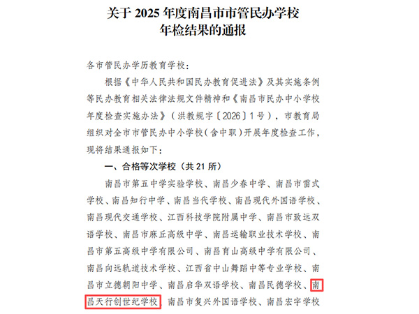 喜报|我校顺利通过南昌市管民办学校202